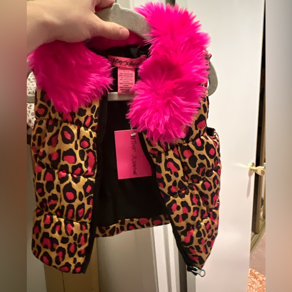 Betsy Johnson cheetah vest